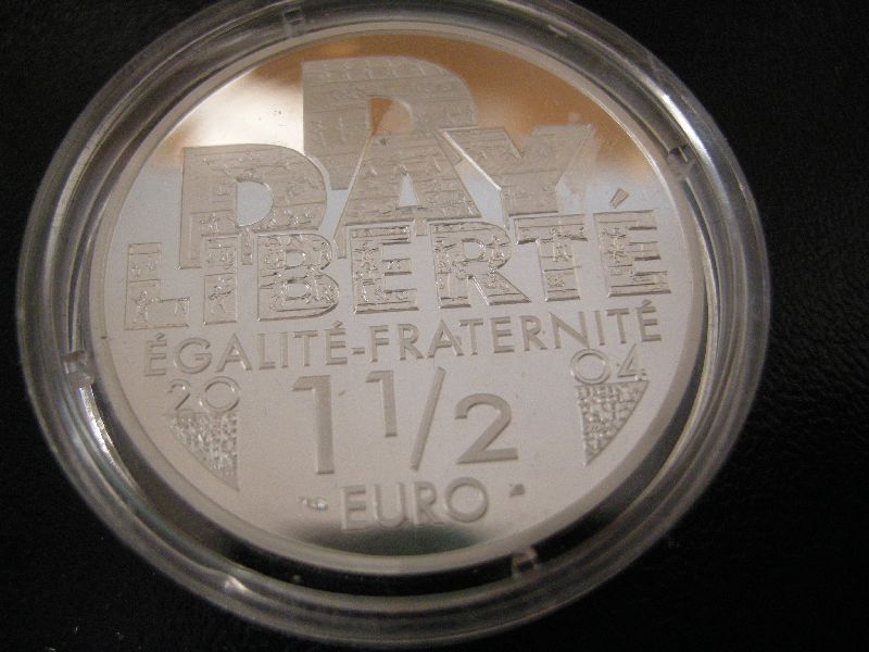 (afbeelding voor) 1 1/2 Euro Frankrijk 2004 proof Normandië